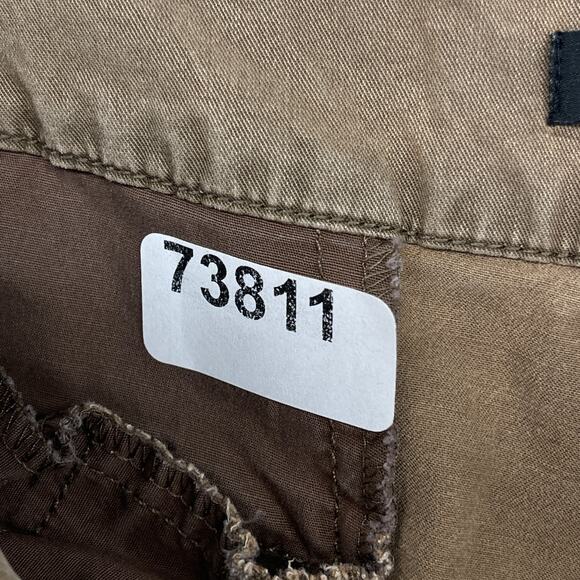 EILEEN FISHER Pants 10 Stretch Cotton Twill Tapered Ankle Front Zip Brown - Picture 14 of 14